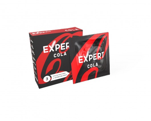 Презервативы с ароматом колы Expert Cola - 3 шт. - Expert - купить с доставкой в Грозном