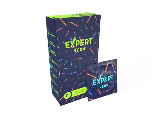 Светящиеся в темноте презервативы Expert Neon - 15 шт. - Expert - купить с доставкой в Грозном