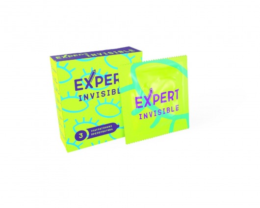 Ультратонкие презервативы Expert Invisible - 3 шт. - Expert - купить с доставкой в Грозном
