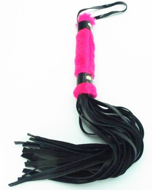 Нежная плеть с розовым мехом BDSM Light - 43 см. - БДСМ Арсенал - купить с доставкой в Грозном