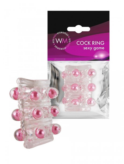 Прозрачная сквозная насадка на пенис с цветными шариками - Erowoman-Eroman - в Грозном купить с доставкой