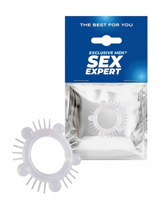 Эластичное эрекционное кольцо с шишечками и шипами - Sex Expert - в Грозном купить с доставкой