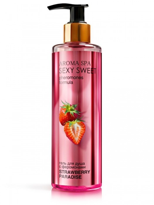 Гель для душа с феромонами и ароматом клубники Strawberry Paradise - 200 мл. -  - Магазин феромонов в Грозном