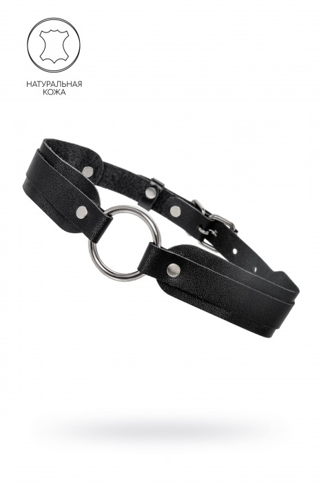 Черный кожаный чокер-ошейник со скруглёнными углами - Pecado - купить с доставкой в Грозном