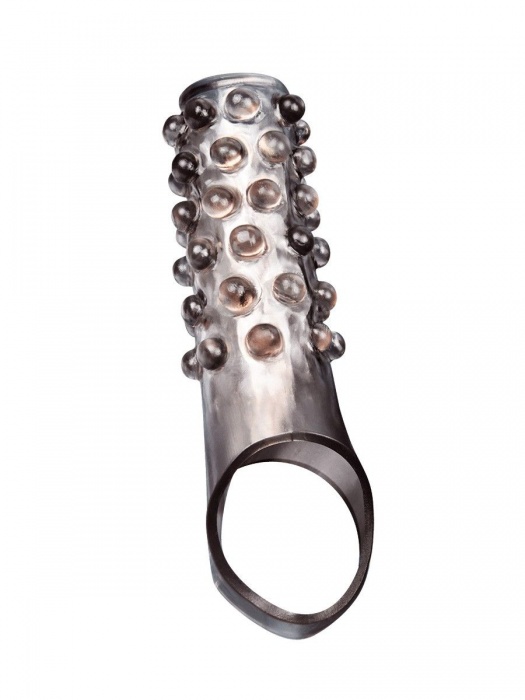 Дымчатая насадка на пенис с выпуклостями - 11 см. - Sex Expert - в Грозном купить с доставкой