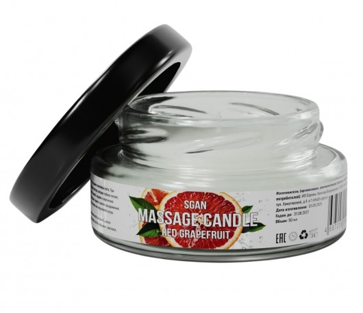 Массажная свеча «Красный грейпфрут» - 50 мл. - SGAN - купить с доставкой в Грозном