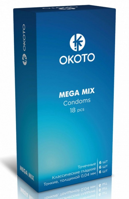 Презервативы OKOTO Mega Mix - 18 шт. - Sitabella - купить с доставкой в Грозном