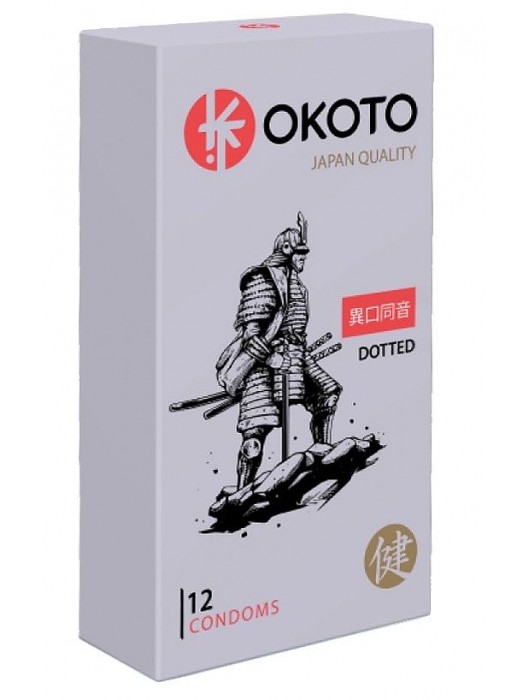 Точечные презервативы OKOTO Dotted - 12 шт. - Sitabella - купить с доставкой в Грозном