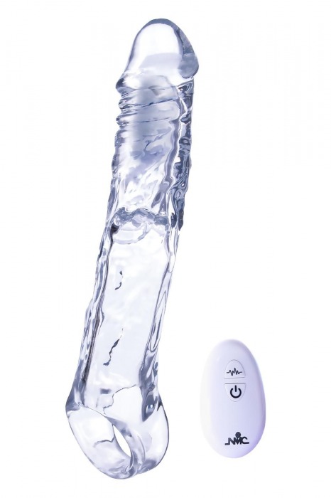 Прозрачная насадка-удлинитель Length Enhancer With Bullet с подхватом - 22,3 см. - NMC - в Грозном купить с доставкой