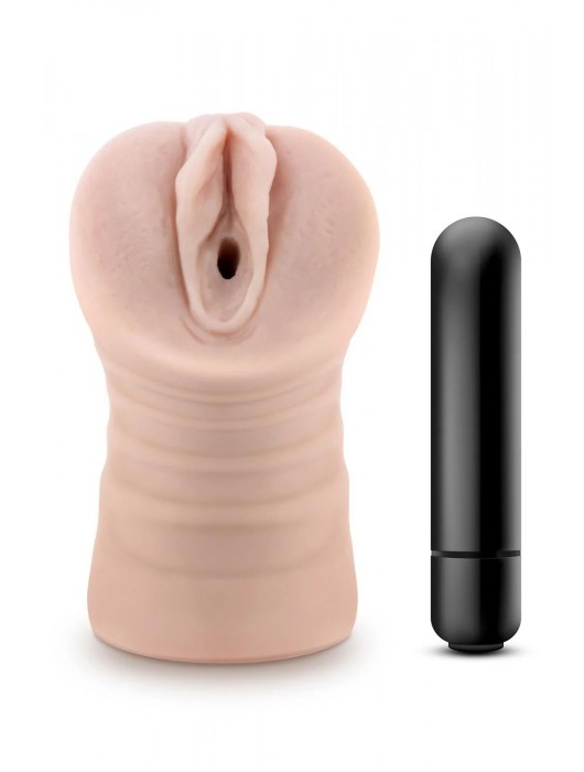 Телесный мастурбатор-вагина Ayumi с вибрацией - Blush Novelties - в Грозном купить с доставкой