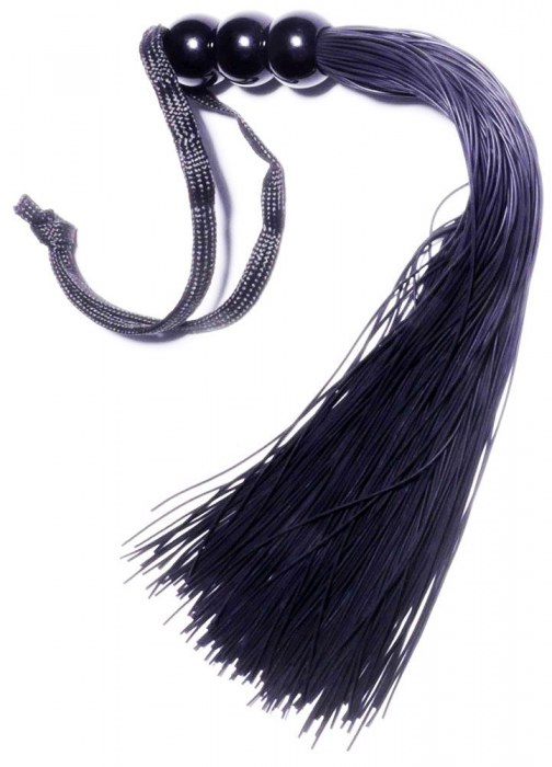 Черная силиконовая плетка - 25,4 см. - Boys of Toys - купить с доставкой в Грозном