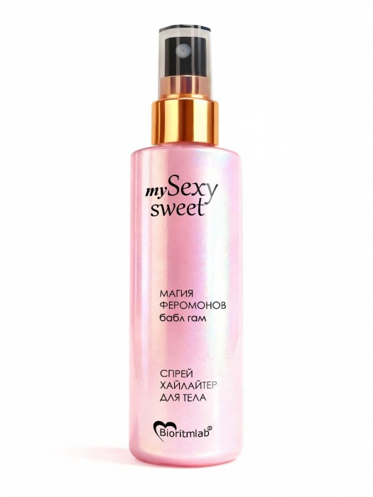 Спрей хайлайтер для тела Sexy Sweet с ароматом бабл-гам, шиммером и феромонами - 200 мл. -  - Магазин феромонов в Грозном
