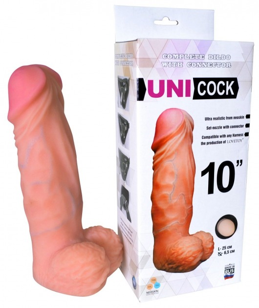 Фаллическая насадка Харнесс UNICOCK 10  - 25 см. - LOVETOY (А-Полимер) - купить с доставкой в Грозном