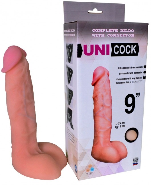 Фаллическая насадка Харнесс UNICOCK 9  - 24 см. - LOVETOY (А-Полимер) - купить с доставкой в Грозном