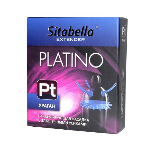 Стимулирующая насадка с усиками и шипиками Platino  Ураган - Sitabella - купить с доставкой в Грозном