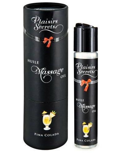 Массажное масло с ароматом пина колады Huile de Massage Gourmande Pina Colada - 59 мл. - Plaisir Secret - купить с доставкой в Грозном