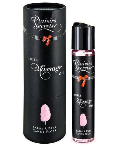 Массажное масло с ароматом сладкой ваты Huile de Massage Gourmande Barbe à Papa - 59 мл. - Plaisir Secret - купить с доставкой в Грозном