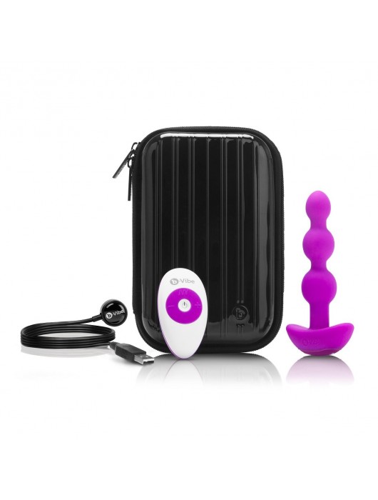 Анальная виброёлочка TRIPLET ANAL BEADS FUCHSIA - 14 см. - b-Vibe