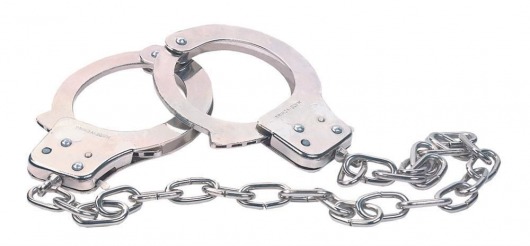 Наручники из металла с длинной цепочкой CHROME HANDCUFFS METAL HANDCUFFS W. KEY - NMC - купить с доставкой в Грозном