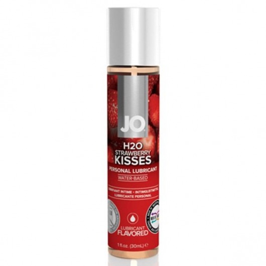 Смазка с ароматом клубники JO Flavored Strawberry Kiss - 30 мл. - System JO - купить с доставкой в Грозном