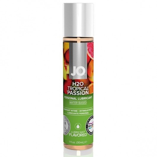 Смазка с ароматом тропических фруктов JO Flavored Tropical Passion - 30 мл. - System JO - купить с доставкой в Грозном