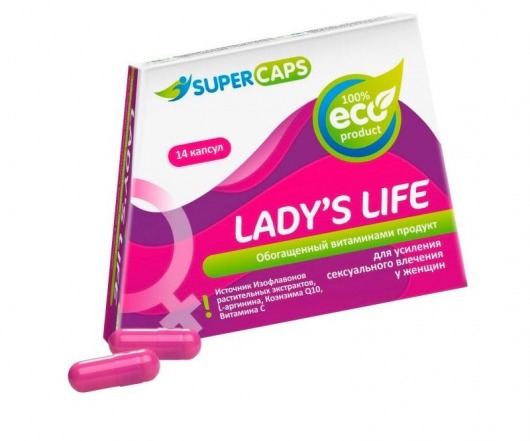 Возбуждающие капсулы Ladys Life - 14 капсул (0,35 гр.) - SuperCaps - купить с доставкой в Грозном