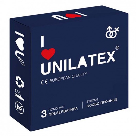 Ультрапрочные презервативы Unilatex Extra Strong - 3 шт. - Unilatex - купить с доставкой в Грозном