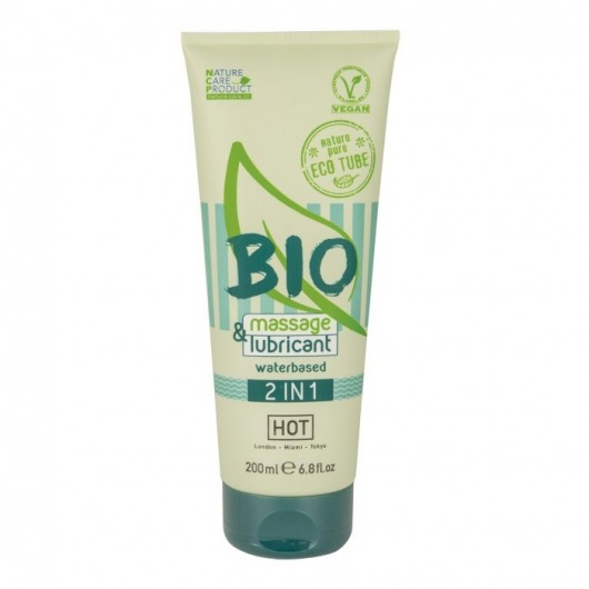 Массажный гель-лубрикант Bio 2-in-1 - 200 мл. - HOT - купить с доставкой в Грозном