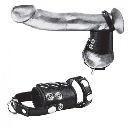 Кольцо на член и мошонку Cock Ring With 2  Ball Stretcher And Optional Weight Ring - BlueLine - в Грозном купить с доставкой