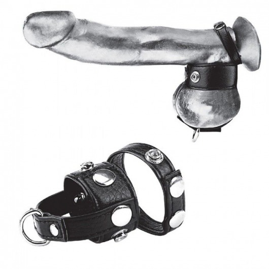 Утяжка для мошонки и пениса Cock Ring With 1  Ball Stretcher And Optional Weight Ring - BlueLine - купить с доставкой в Грозном