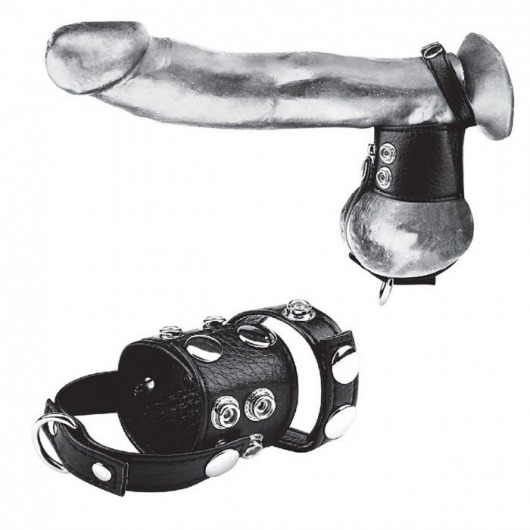 Утяжка на пенис и мошонку Cock Ring With 1.5  Ball Stretcher And Optional Weight Ring - BlueLine - купить с доставкой в Грозном