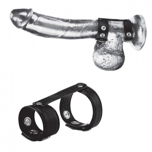 Утяжка на пенис с клёпками Duo Snap Cock And Ball Ring - BlueLine - купить с доставкой в Грозном