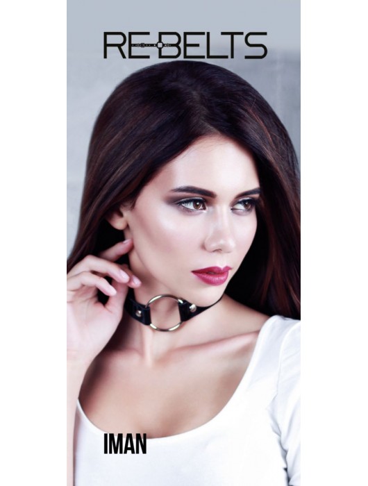 Чёрный чокер-кляп Iman Black - Rebelts - купить с доставкой в Грозном