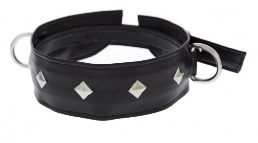 Полиуретановый ошейник с пуклями и D-кольцами Collar with Studs - Blush Novelties - купить с доставкой в Грозном