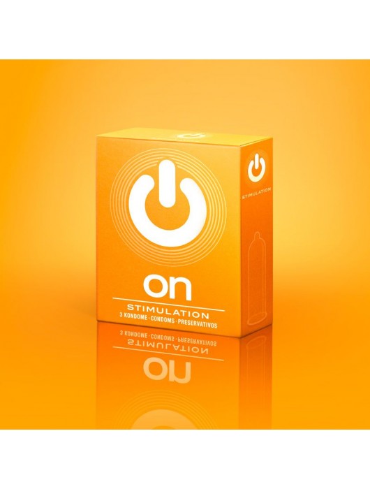 Презервативы ON) Stimulation с точками - 3 шт. - ON) - купить с доставкой в Грозном