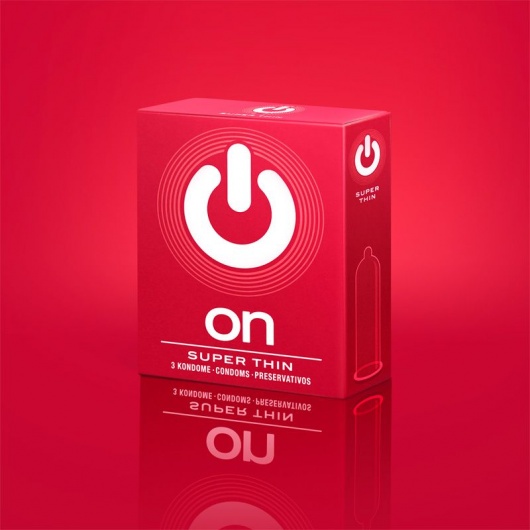 Супертонкие презервативы ON) Super Thin - 3 шт. - ON) - купить с доставкой в Грозном