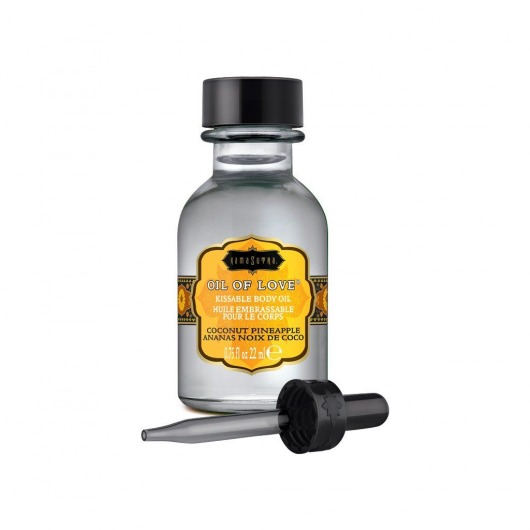 Масло для ласк с ароматом кокоса и ананаса Oil of Love Coconut Pineapple - 22 мл. - Kama Sutra - купить с доставкой в Грозном