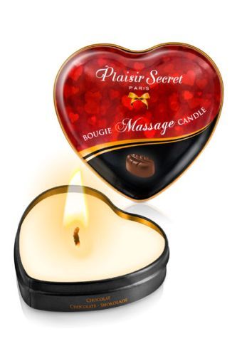 Массажная свеча с ароматом шоколада Bougie Massage Candle - 35 мл. - Plaisir Secret - купить с доставкой в Грозном