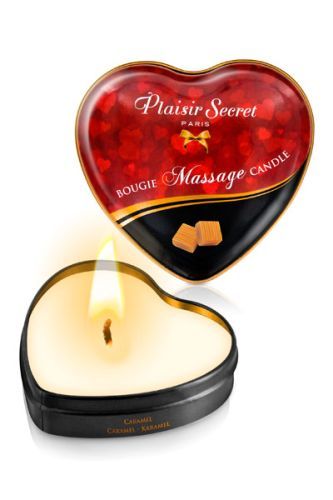 Массажная свеча с ароматом карамели Bougie Massage Candle - 35 мл. - Plaisir Secret - купить с доставкой в Грозном