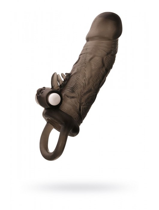 Чёрная насадка на пенис Toyfa XLover с вибрацией - ToyFa - в Грозном купить с доставкой