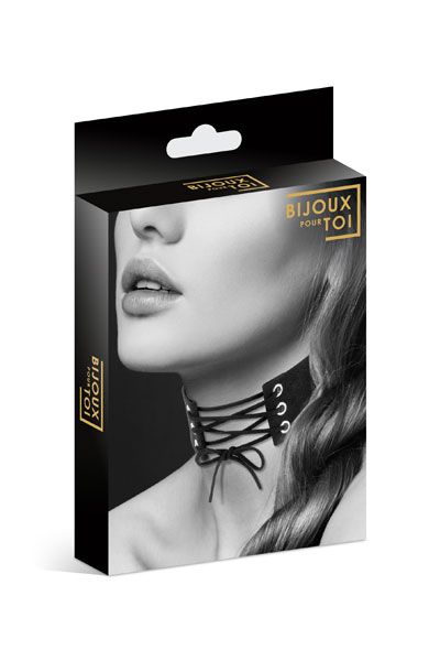 Оригинальный ошейник-чокер со шнуровкой - Bijoux Pour Toi - купить с доставкой в Грозном