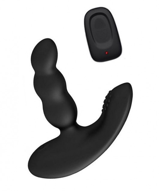 Черный силиконовый стимулятор простаты Levett Nitoc с пультом ДУ - Levett - в Грозном купить с доставкой