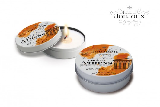 Массажная свеча Petits Joujoux Athens с ароматом муската и пачули - 33 гр. - MyStim - купить с доставкой в Грозном