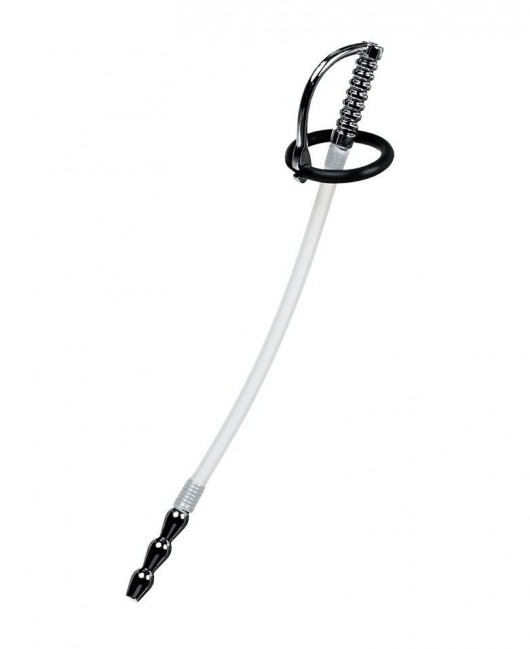 Силиконовый уретральный плаг со сменными фиксирующими кольцами Metal - ToyFa - купить с доставкой в Грозном