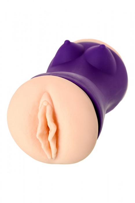 Двухсторонний мастурбатор JOS YARA в фиолетовой колбе - JOS - в Грозном купить с доставкой