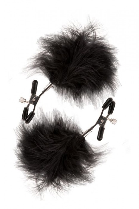 Зажимы для сосков с пухом FEATHERED NIPPLE CLAMPS - Blush Novelties - купить с доставкой в Грозном