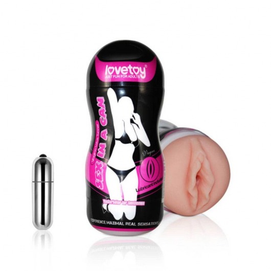 Мастурбатор-вагина Sex In A Can Vibra Vagina Tunnel - Lovetoy - в Грозном купить с доставкой