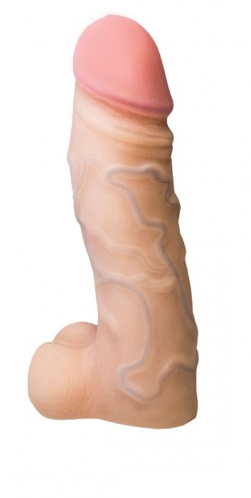 Реалистичная насадка с мошонкой REAL Standard - 15,5 см. - LOVETOY (А-Полимер) - купить с доставкой в Грозном