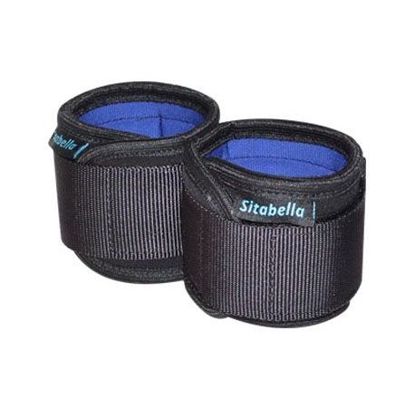 Неопреновые черно-синие наручники - Sitabella - купить с доставкой в Грозном