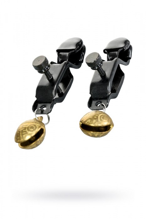Черно-золотистые зажимы для сосков TOYFA Theatre - ToyFa - купить с доставкой в Грозном